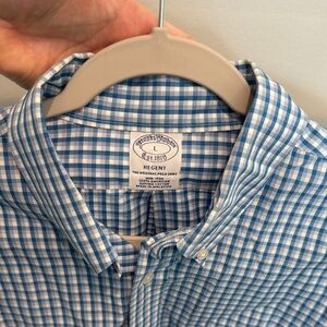 Brooks Brothers Men's Blue Plaid Shirt